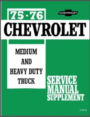 1975 Chevy Truck Supplement Service Manual