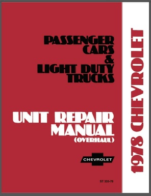 1978 Chevy Truck Overhaul Manual