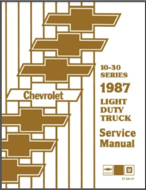 1987 Chevy Truck Service Manual