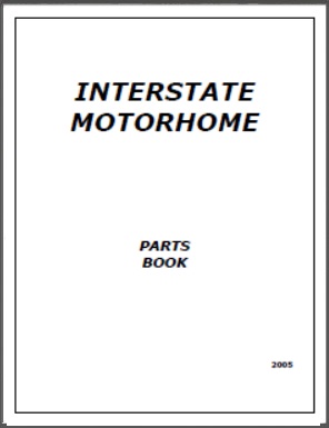 2005 Airstream Interstate Motorhome Parts Book