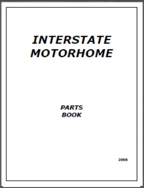 2006 Airstream Interstate Motorhome Parts Book