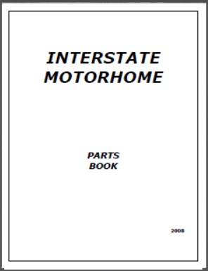 2008 Airstream Interstate Motorhome Parts Book