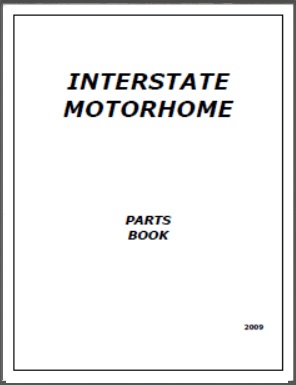 2009 Airstream Interstate Motorhome Parts Book