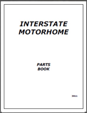 2011 Airstream Interstate Motorhome Parts Book