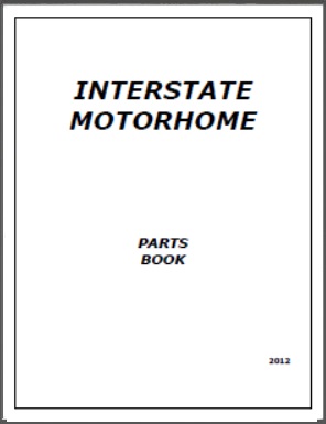 2012 Airstream Interstate Motorhome Parts Book