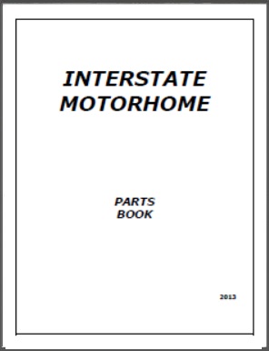 2013 Airstream Interstate Motorhome Parts Book