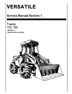 Versatile 150 / 160 Tractor Specs Service Manual