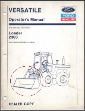 Versatile 256 / 276 II 2360 Loader Owner Manual