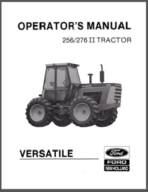 Versatile 256 / 276 II 1984-1989 Owner/Maintenance Manual