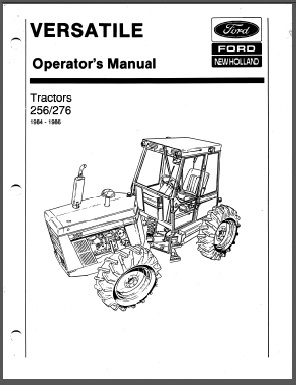 Versatile 256 / 276 1984-1986 Owner/Maintenance Manual