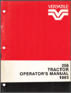 Versatile 256 1983 Owner/Maintenance Manual