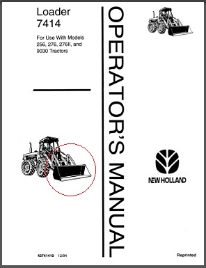 Versatile 256 / 276 II / 9030 Loader 7414 Owner Manual
