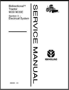 Versatile 9030 9030E Tractor Electrical Service Manual