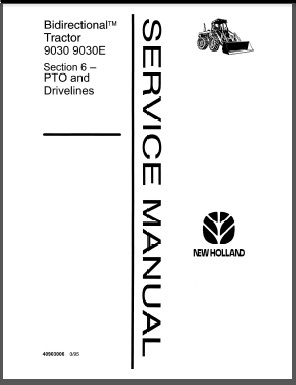 Versatile 9030 9030E Tractor PTO/Drivelones Service Manual