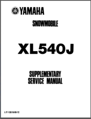 Yamaha Snowmobile Service Manual