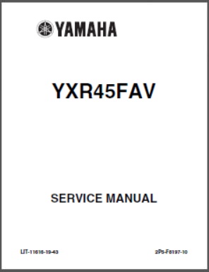 Yamaha SxS UTV Service Manual