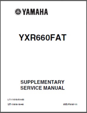 Yamaha SxS UTV Service Manual