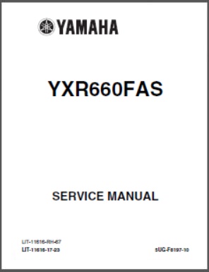 Yamaha SxS UTV Service Manual