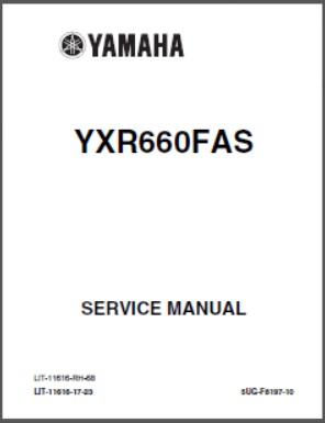 Yamaha SxS UTV Service Manual